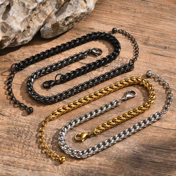Men's Hiphop Titanium Steel Keel Chain Bracelet