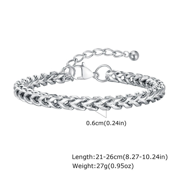 Men's Hiphop Titanium Steel Keel Chain Bracelet
