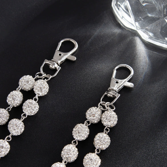 Men's Hiphop Waist Chain Jewelry Metal Ball Pendant With Diamondencrusted And Hand Hook Design