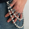 Men's Hiphop Waist Chain Jewelry Metal Ball Pendant With Diamondencrusted And Hand Hook Design