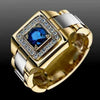 Men's Inlaid Zircon Copper Ring Jewelry