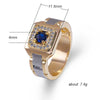 Men's Inlaid Zircon Copper Ring Jewelry