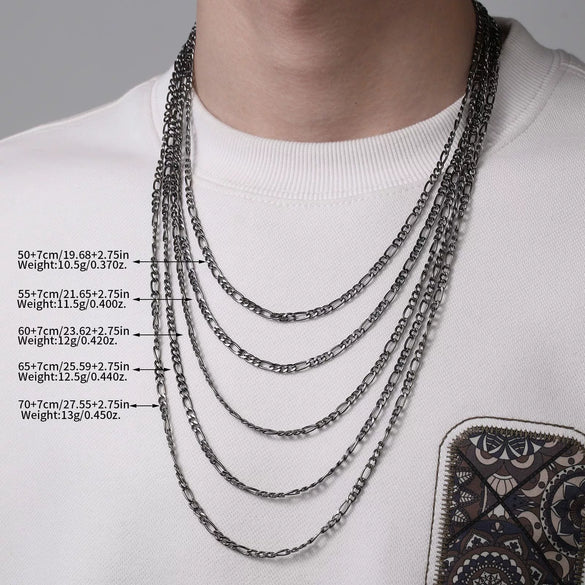Men's Iron Alloy Nk Chain Necklace With Geometric Design And Electroplating Hiphop Style
