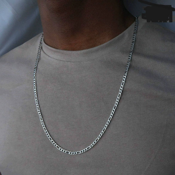 Men's Iron Alloy Nk Chain Necklace With Geometric Design And Electroplating Hiphop Style