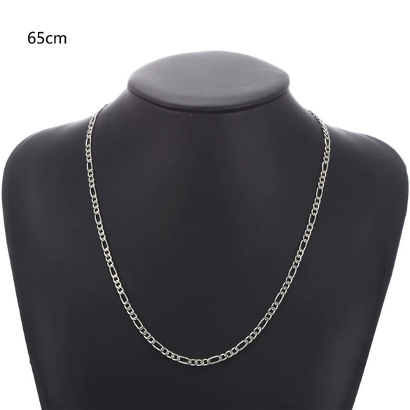 Men's Iron Alloy Nk Chain Necklace With Geometric Design And Electroplating Hiphop Style