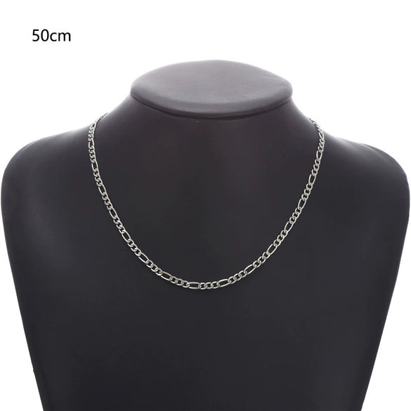 Men's Iron Alloy Nk Chain Necklace With Geometric Design And Electroplating Hiphop Style