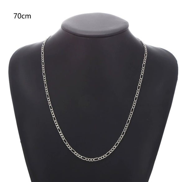 Men's Iron Alloy Nk Chain Necklace With Geometric Design And Electroplating Hiphop Style