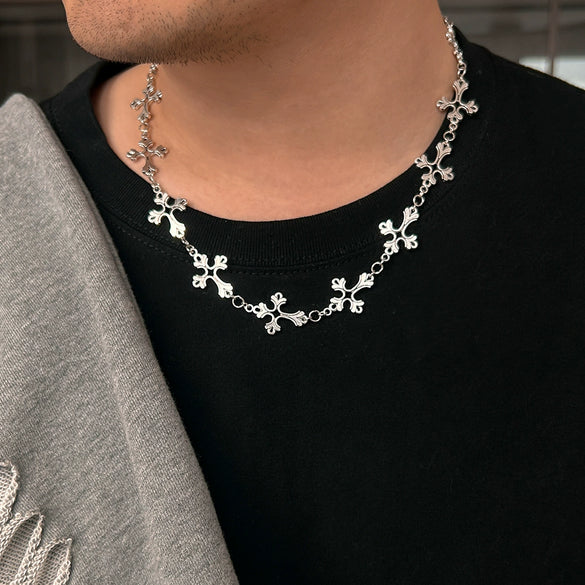 Men's Jewelry Alloy Geometric Cross Handmade Necklace