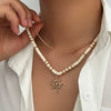Men's Jewelry Alloy Geometric Handmade Coconut Shell Beaded Hiphop Niche Sun Pendant Clavicle Chain