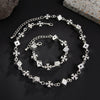 Men's Jewelry Alloy Geometric Handmade Dice Cross Stitching Necklace And Bracelet