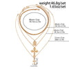 Men's Jewelry Alloy Geometric Square Pendant Handmade Hiphop Exaggerated Cross Necklace