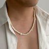 Men's Jewelry Coconut Shell Acrylic Geometric Handmade Beach Style Necklace