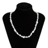 Men's Jewelry Geometric Imitation Pearl Handmade Necklace