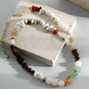 Men's Jewelry Handmade Imitation Pearl And Organic Glass Geometric Beaded Necklace And Bracelet