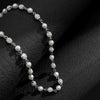 Men's Jewelry Pearl Chain With Rhinestone Pendant And Micro Inlay Made Of Alloy
