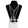 Men's Jewelry Pendant Necklace Alloy Geometric Handmade Pearl Clavicle Chain