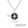 Men's Jewelry Stainless Steel Star Tiger Eye Pendant Necklace Fashion Style