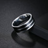 Men's Jewelry Titanium Steel Ring Geometric Dripping Oil Simple Style