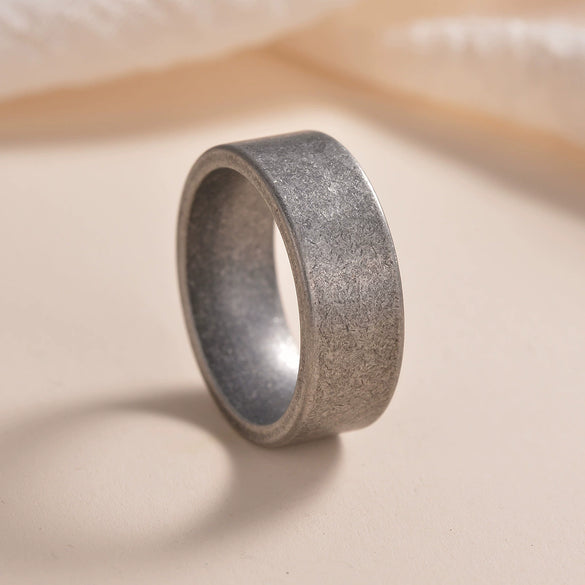 Men's Jewelry Titanium Steel Ring Geometric Old Style