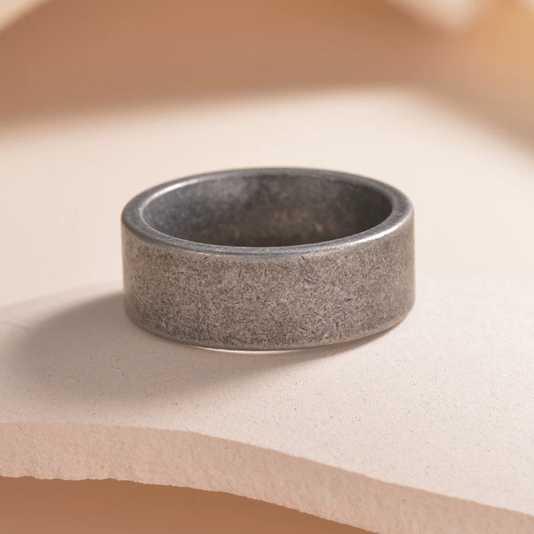 Men's Jewelry Titanium Steel Ring Geometric Old Style