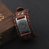 Men's Leather Bracelet With Wolf Head Alloy Accessories Handmade Animals Zodiac Style