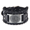 Men's Leather Bracelet With Wolf Head Alloy Accessories Handmade Animals Zodiac Style