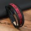 Men's Leather Ship Anchor Bracelet Handwoven Geometric Simple Style