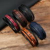 Men's Leather Ship Anchor Bracelet Handwoven Geometric Simple Style
