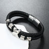 Men's Leather Woven Bracelet Jewelry