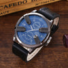 Men's Leisure Alloy And Pu 6Piece Set With Round Dial Watch Belt Pen Necklace Perfume And Charging Treasure