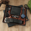 Men's Leisure Alloy Case Pu Strap Round Dial Quartz Watch