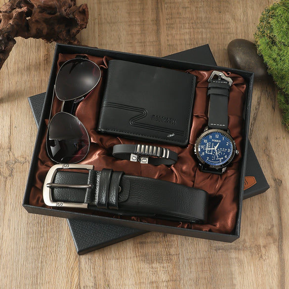 Men's Leisure Alloy Case Pu Strap Round Dial Quartz Watch