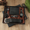 Men's Leisure Alloy Case Pu Strap Round Dial Quartz Watch