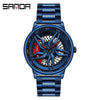 Men's Leisure Alloy Case Steel Band Round Dial Quartz Watch