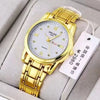 Men's Leisure Alloy Watch With Round Dial Mineral Strengthened Glass Mirror Single Folding Buckle Spiral Crown Fully Automatic Movement Double Calendar Luminous And Waterproof