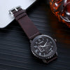 Men's Leisure Gift Set With Alloy Case Imitation Leather Strap Wallet Belt Glasses Watch Round Dial Pin Buckle Stainless Steel Buckle