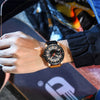 Men's Leisure Metal And Leather Quartz Watch With Stainless Steel Clasp And Round Dial