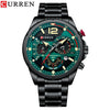 Men's Leisure Metal And Stainless Steel Band Round Dial Quartz Multifunctional Luminous Wristwatch