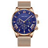Men's Leisure Metal And Stainless Steel Watch With Round Dial And Milan Mesh Belt