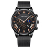 Men's Leisure Metal And Stainless Steel Watch With Round Dial And Milan Mesh Belt