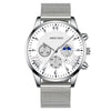 Men's Leisure Metal And Stainless Steel Watch With Round Dial And Milan Mesh Belt
