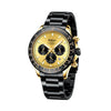Men's Leisure Metal Calendar Watch With Steel Band And Round Dial