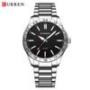 Men's Leisure Metal Case Stainless Steel Band Round Dial Quartz Watch