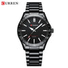 Men's Leisure Metal Case Stainless Steel Band Round Dial Quartz Watch