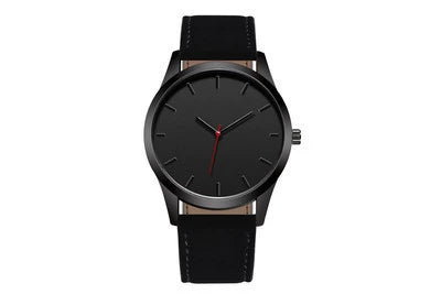 Men's Leisure Quartz Calendar Watch With Alloy Case Imitation Leather Frosted Belt And Round Dial