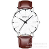 Men's Leisure Quartz Ultrathin Watch With Alloy Case Imitation Leather Strap And Stainless Steel Clasp Round Dial