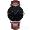 Men's Leisure Quartz Ultrathin Watch With Alloy Case Imitation Leather Strap And Stainless Steel Clasp Round Dial