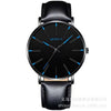 Men's Leisure Quartz Ultrathin Watch With Alloy Case Imitation Leather Strap And Stainless Steel Clasp Round Dial