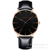 Men's Leisure Quartz Ultrathin Watch With Alloy Case Imitation Leather Strap And Stainless Steel Clasp Round Dial