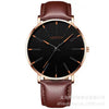 Men's Leisure Quartz Ultrathin Watch With Alloy Case Imitation Leather Strap And Stainless Steel Clasp Round Dial